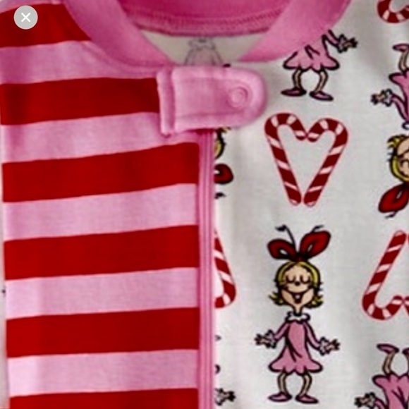 NWT Cindy Lou Who Grinch Baby Hanna Andersson Sleeper Pajamas 3-6m Christmas - Picture 4 of 4